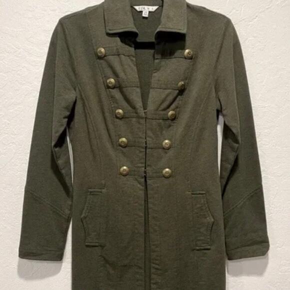 Cabi Cavallari Military Jacket Bronze Colored Buttons Size L - Picture 1 of 6